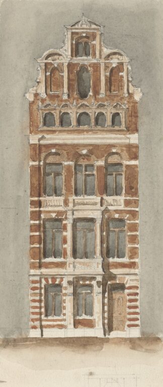 Ontwerp van de gevel van een stadshuis by Alexander Bleijs