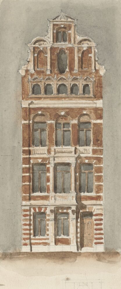 Ontwerp van de gevel van een stadshuis by Alexander Bleijs