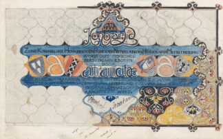 Ontwerp voor een oorkonde van Arti en Amicitiae voor Prins Hendrik, bij zijn erelidmaatschap in 1902 by Carel Adolph Lion Cachet