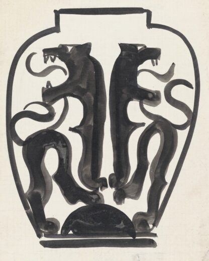 Ontwerp voor een vaas met leeuwenmotief by Carel Adolph Lion Cachet T-Shirt