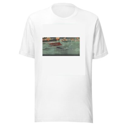 Our Torpedo Hitting a Russian Warship at the Great Naval Battle of Port Arthur by Kobayashi Kiyochika T-Shirt