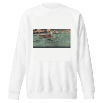 Our Torpedo Hitting a Russian Warship at the Great Naval Battle of Port Arthur by Kobayashi Kiyochika Sweatshirt