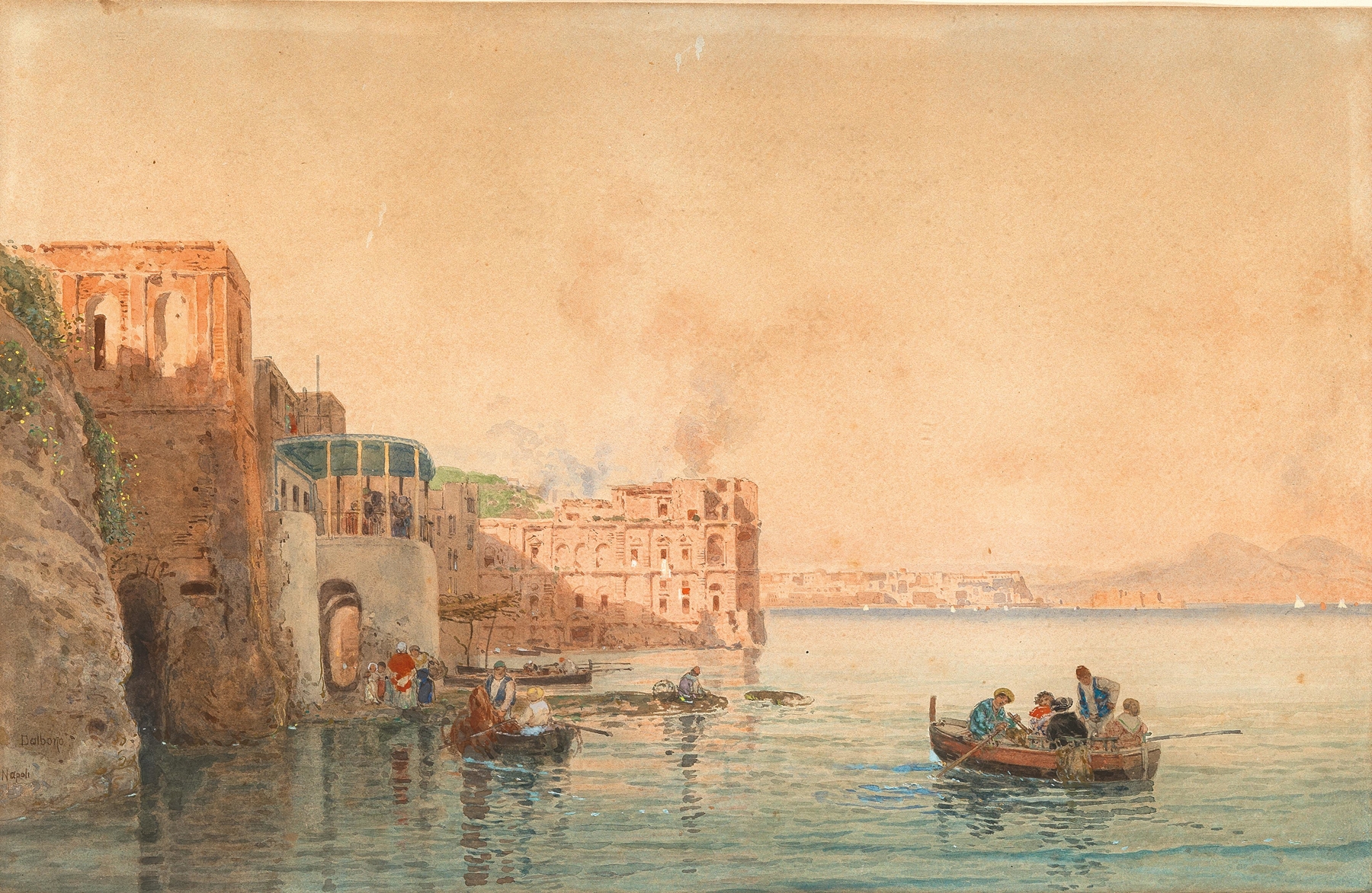 Palazzo Donn’Anna in Naples by Eduardo Dalbono