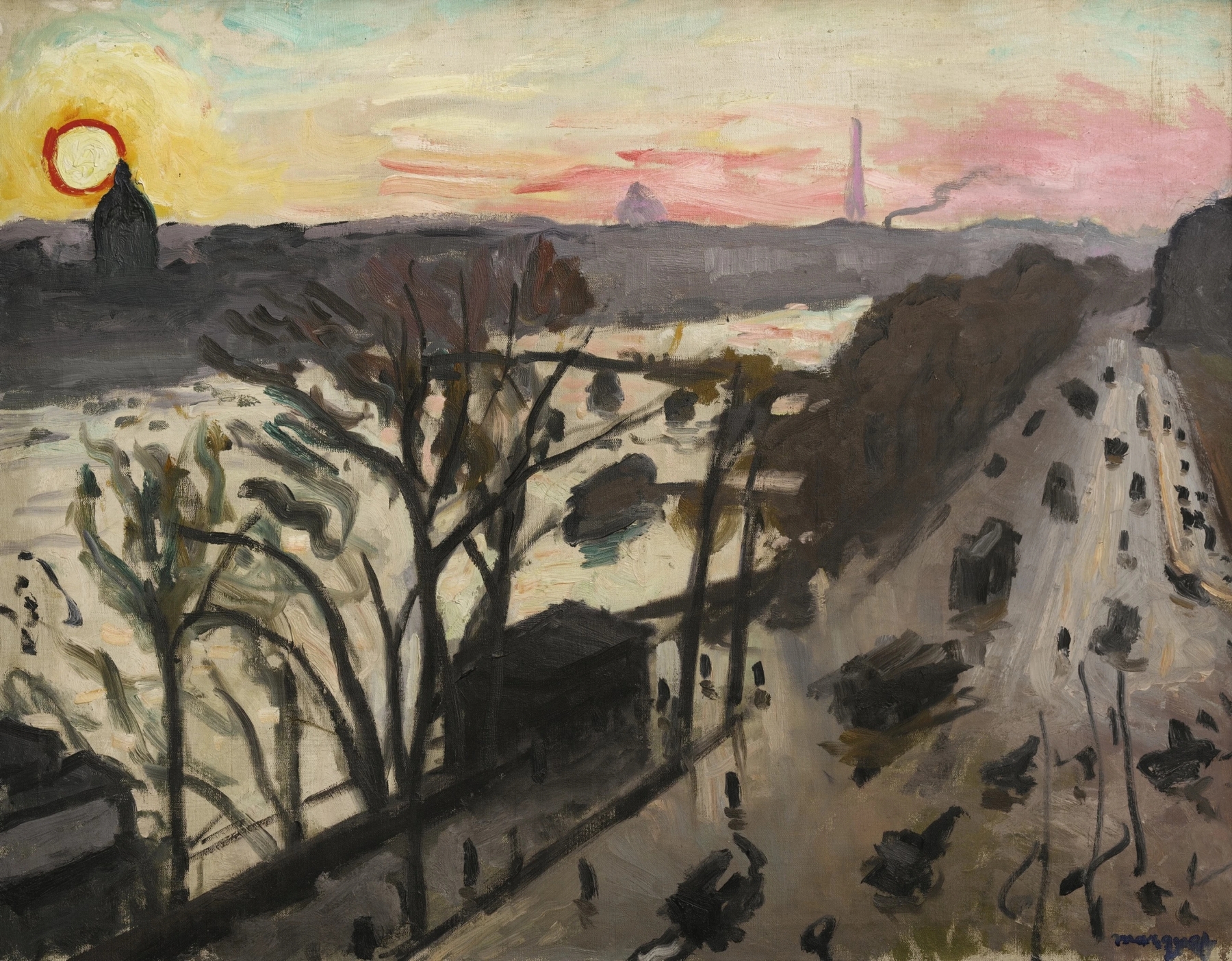 Paris, quai du Louvre, soleil d’hiver by Albert Marquet