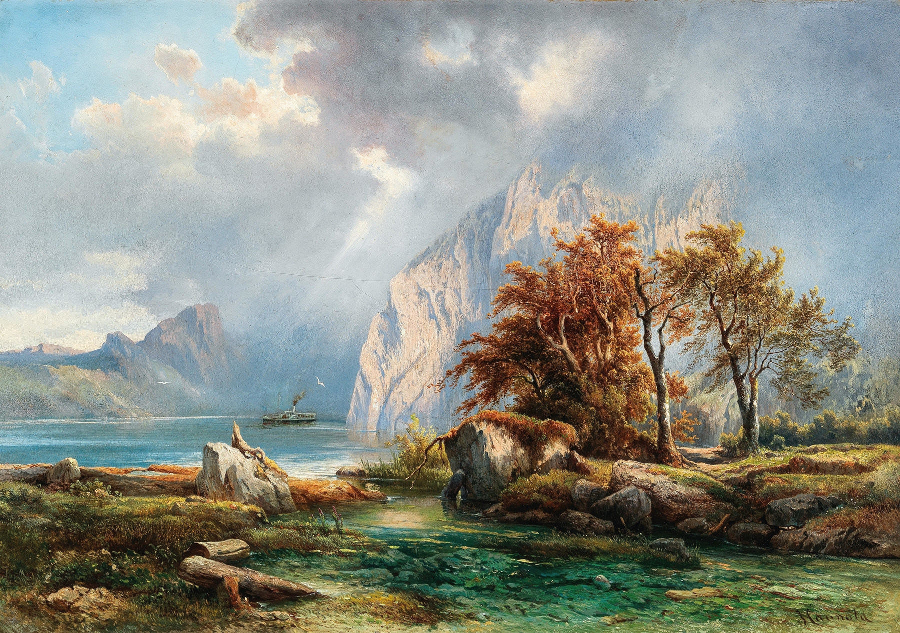 Partie am Wolfgangsee by Carl Franz Emanuel Haunold