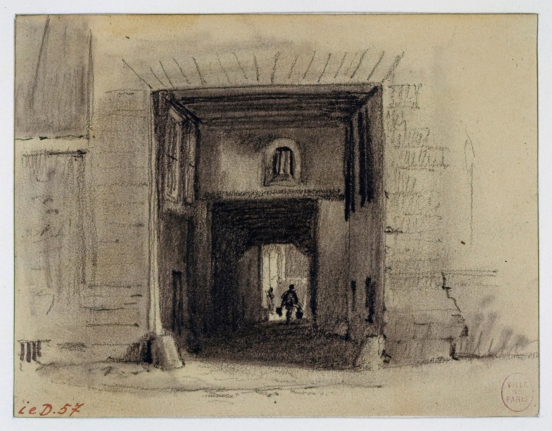 Passage Saint Jean de Latran. by Auguste-Sébastien Bénard