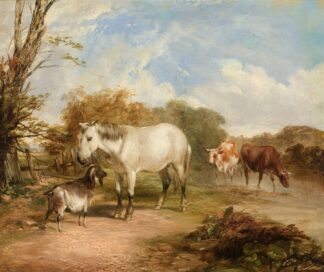 Pastoral Scene with Horse by Thomas Sidney Cooper