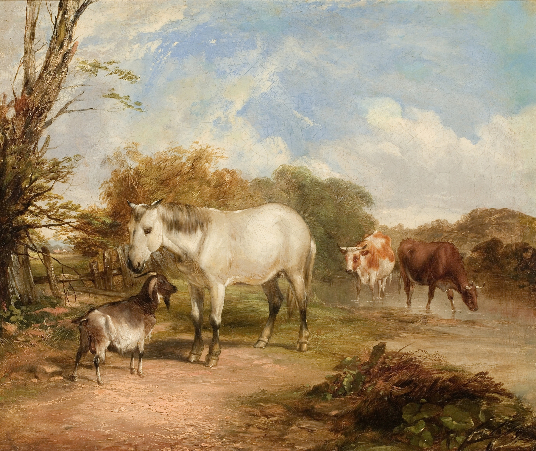 Pastoral Scene with Horse by Thomas Sidney Cooper