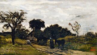 Peasant Woman On A Path by Charles François Daubigny