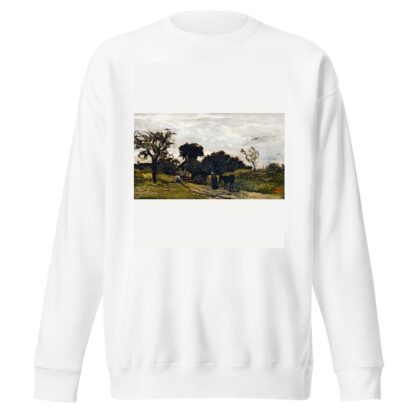 Peasant Woman On A Path by Charles François Daubigny Sweatshirt