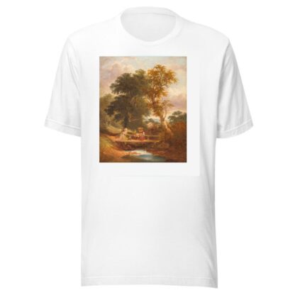 Peasants walking by a stream by Joseph Horlor T-Shirt