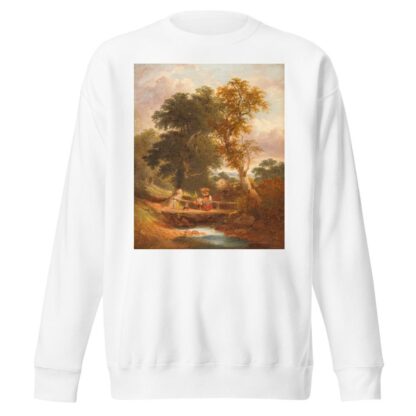 Peasants walking by a stream by Joseph Horlor Sweatshirt