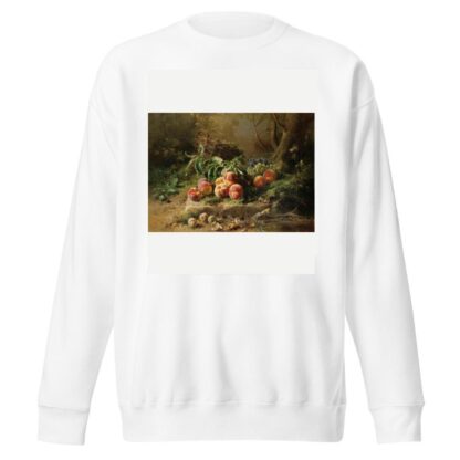 Pêches et panier de raisin dans un sous-bois by Gustave-Emile Couder Sweatshirt
