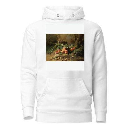 Pêches et panier de raisin dans un sous-bois by Gustave-Emile Couder Hoodie