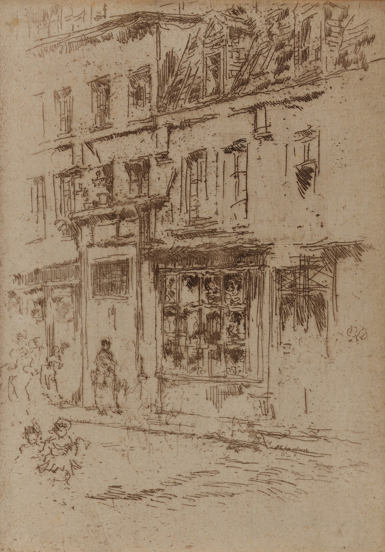 Petite Rue au Beurre, Brussels by James Abbott McNeill Whistler