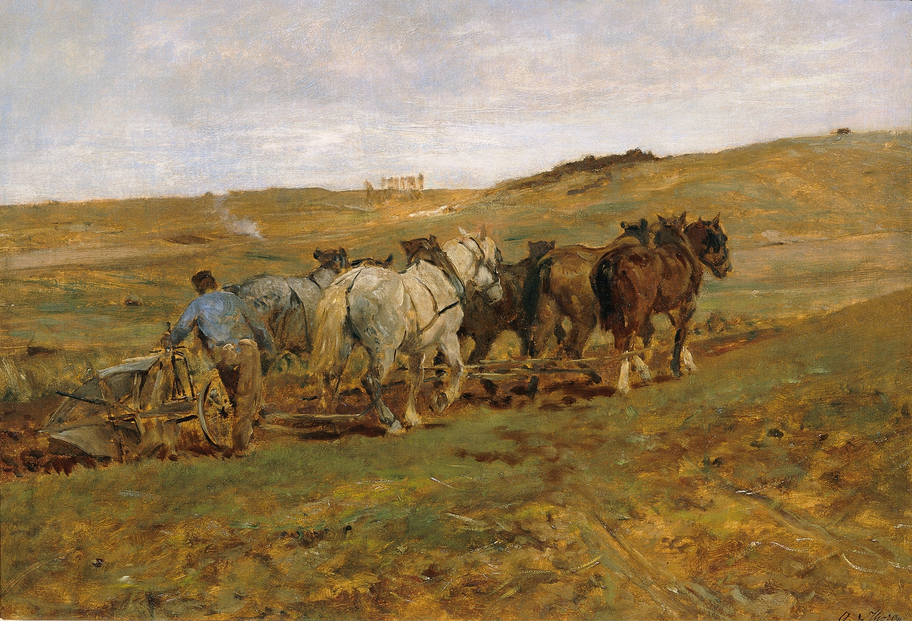 Pflügender Bauer by Otto von Thoren