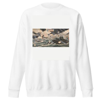 Pictures of the Russo-Japanese Conflict; Number Four; Second Attack on Port Arthur at 3;00 a.m. on February 13 during a Snowstorm by Watanabe Nobukazu Sweatshirt