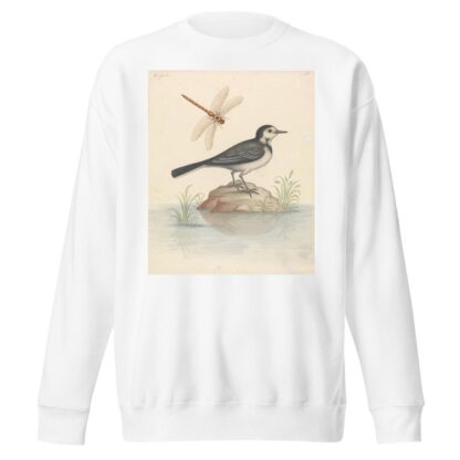 Pied Wagtail and Dragonfly by George Edwards Sweatshirt