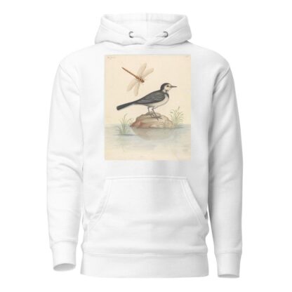 Pied Wagtail and Dragonfly by George Edwards Hoodie