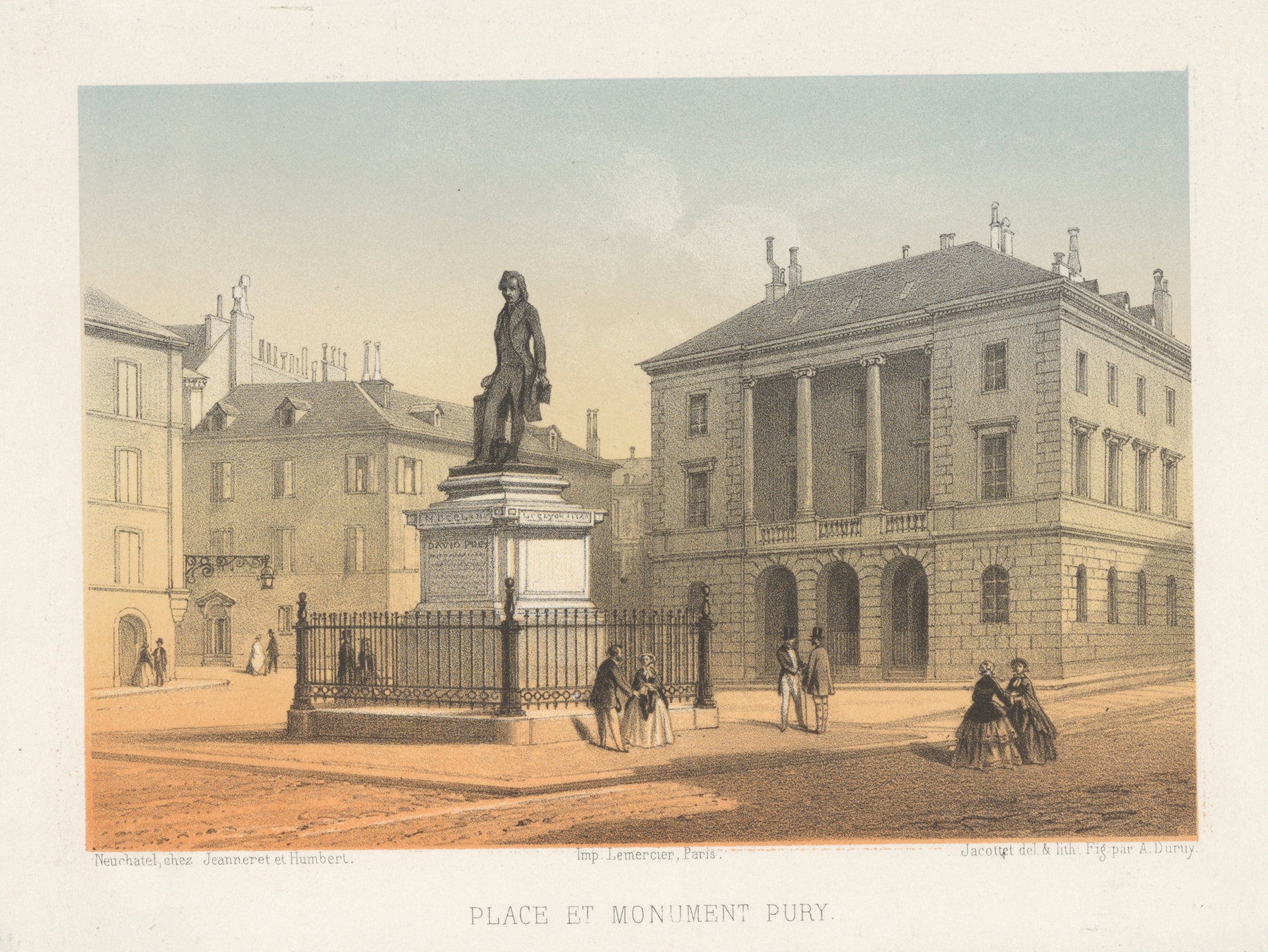 Place et monument Pury by Jean Jacottet
