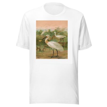 Platalea leucorodia by Johann Friedrich Naumann T-Shirt