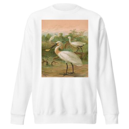 Platalea leucorodia by Johann Friedrich Naumann Sweatshirt