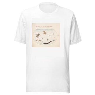 Plate 56; Water Scorpion, Water Measurer, Pond Skater, Red Water Mite, Leech, and Other Water Insects by Joris Hoefnagel T-Shirt