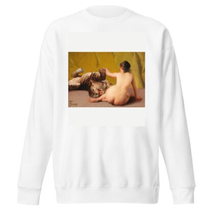 Playing with the Tiger by Luis Ricardo Falero Sweatshirt