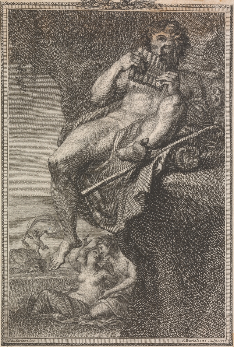Polyhemus, Playing The Panpipes For Galatea by Giovanni Battista Cipriani