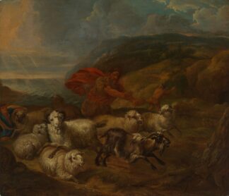 Polyphem mit den fliehenden Gefährten des Odysseus by Michiel Carree