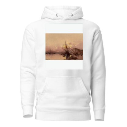 Port Breton au crépuscule by Eugène Galien-Laloue Hoodie