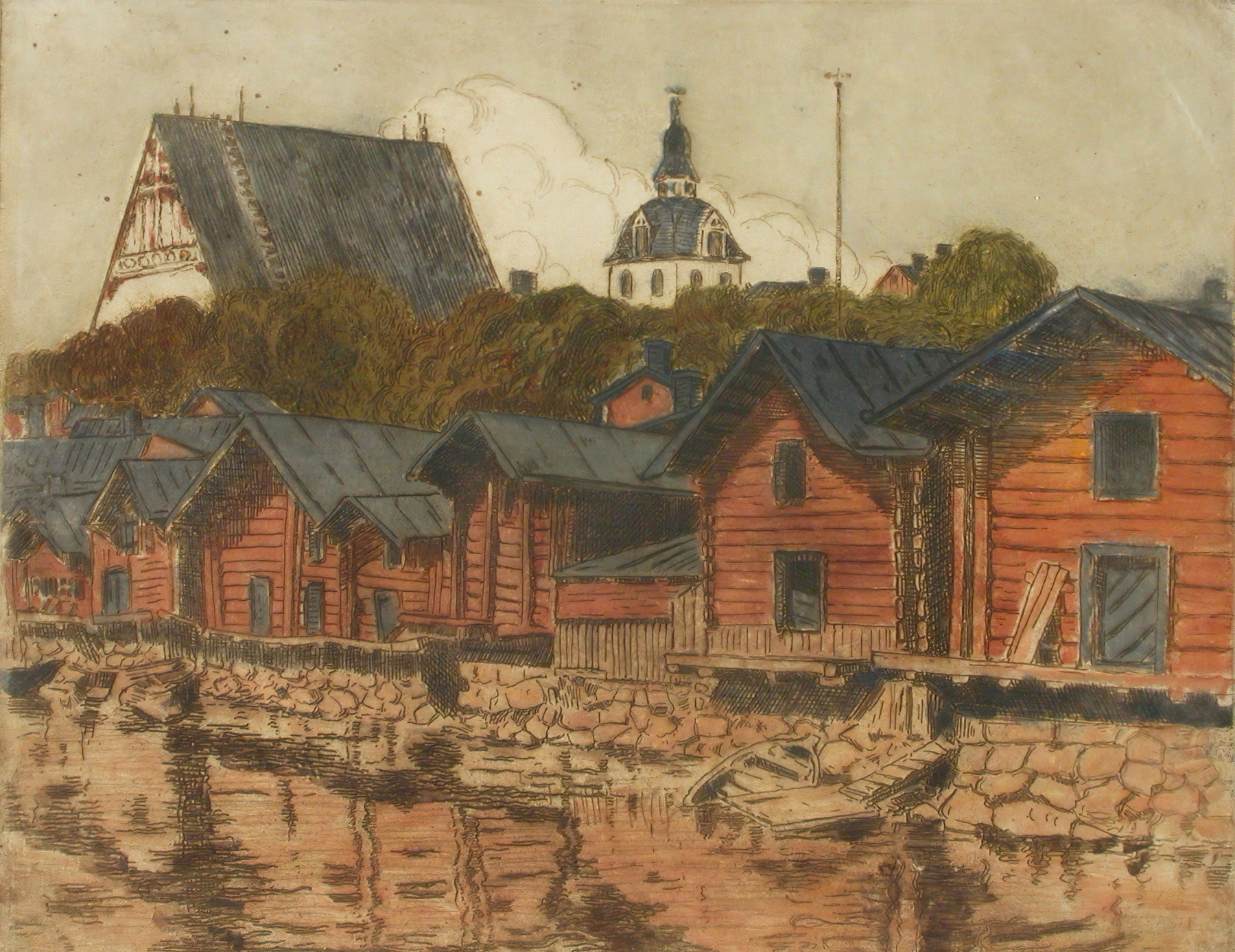 Porvoon ranta-aittoja by Alfred William Finch