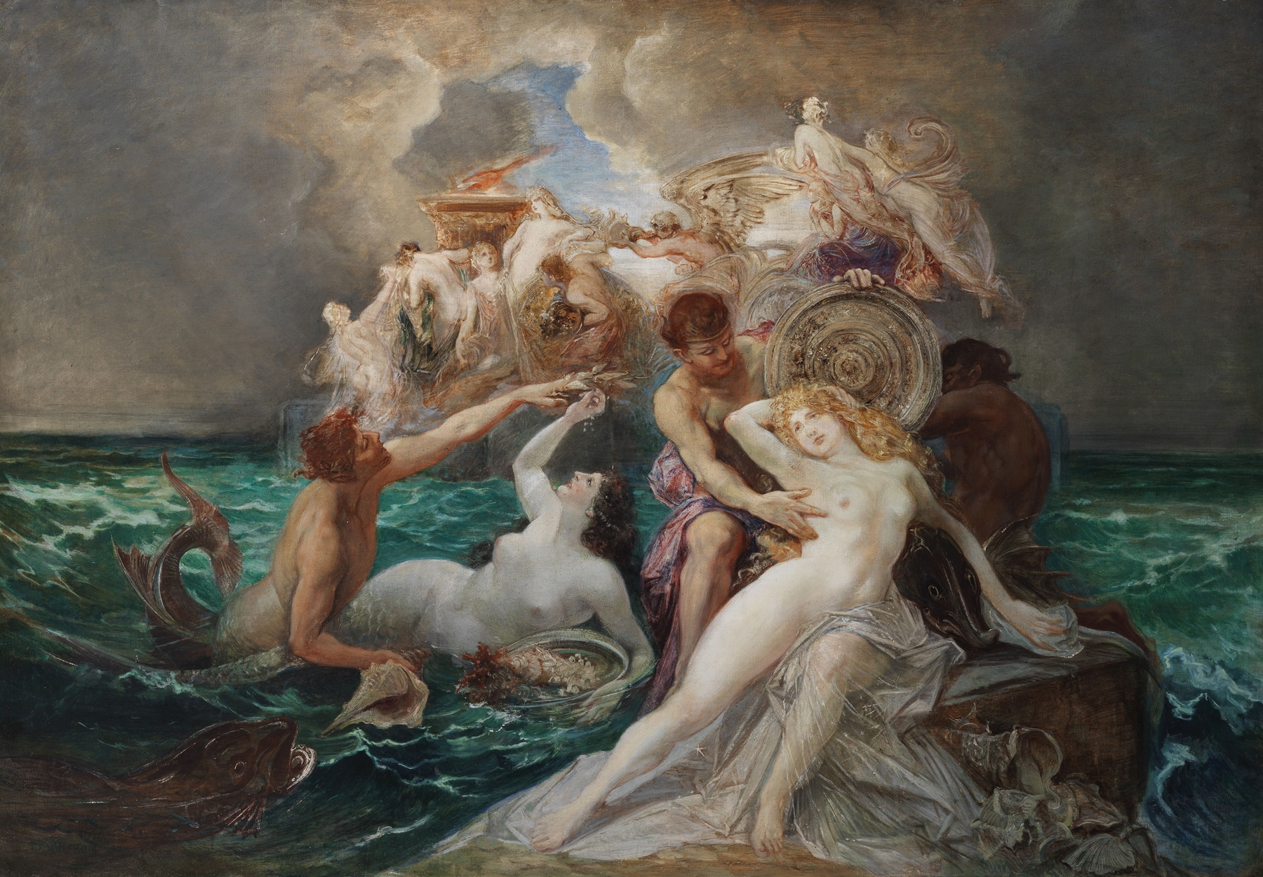 Poseidon und die Nereiden by Friedrich Ernst Wolfrom