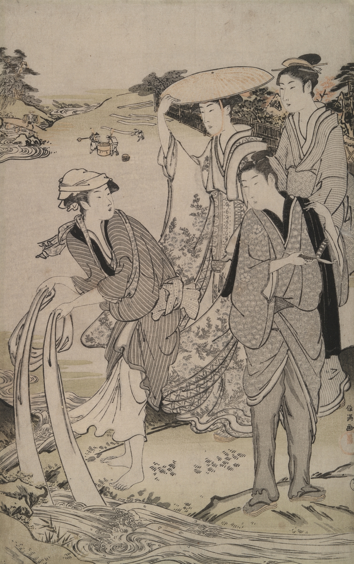 Province of Musashi; Six Tama Rivers by Kubo Shunman
