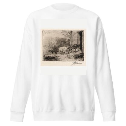 Pulling a Load of Hay by Peter Moran Sweatshirt