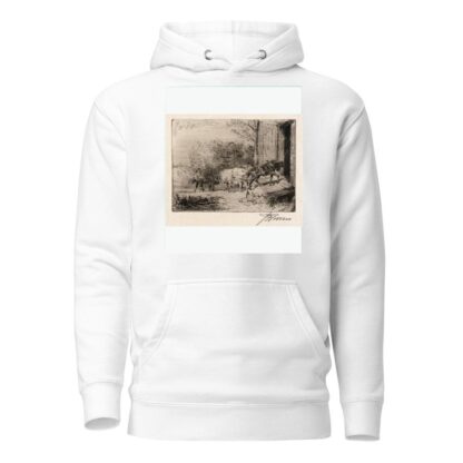 Pulling a Load of Hay by Peter Moran Hoodie