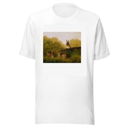 Rabbits on a Log by Arthur Fitzwilliam Tait T-Shirt