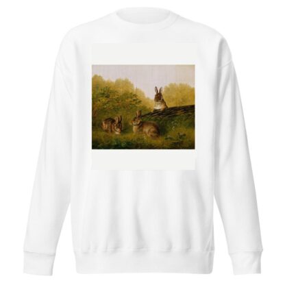 Rabbits on a Log by Arthur Fitzwilliam Tait Sweatshirt