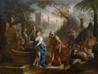 Rebekka And Eliezer At The Well by Joseph Esperlin