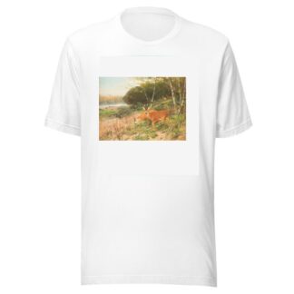 Red deer on a forest clearing by Christian Kröner T-Shirt