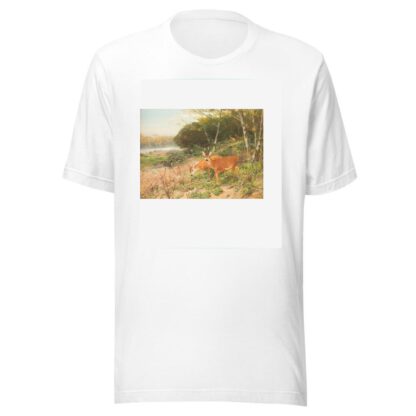 Red deer on a forest clearing by Christian Kröner T-Shirt