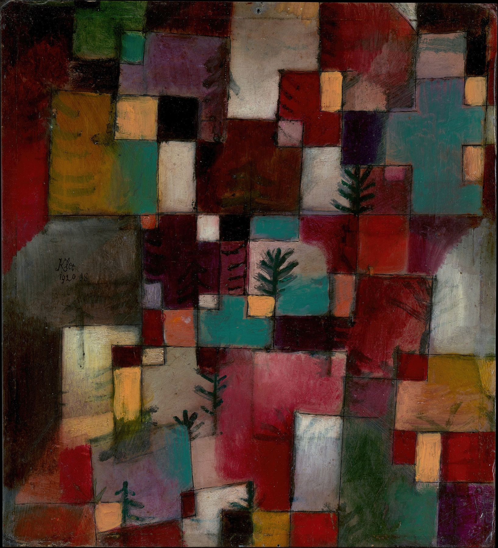 Redgreen and Violet-Yellow Rhythms by Paul Klee