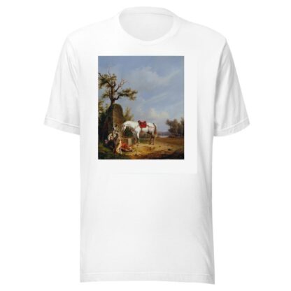 Reiter mit Pferd by Edmond Jean-Baptiste Tschaggeny T-Shirt
