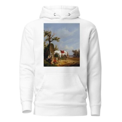 Reiter mit Pferd by Edmond Jean-Baptiste Tschaggeny Hoodie