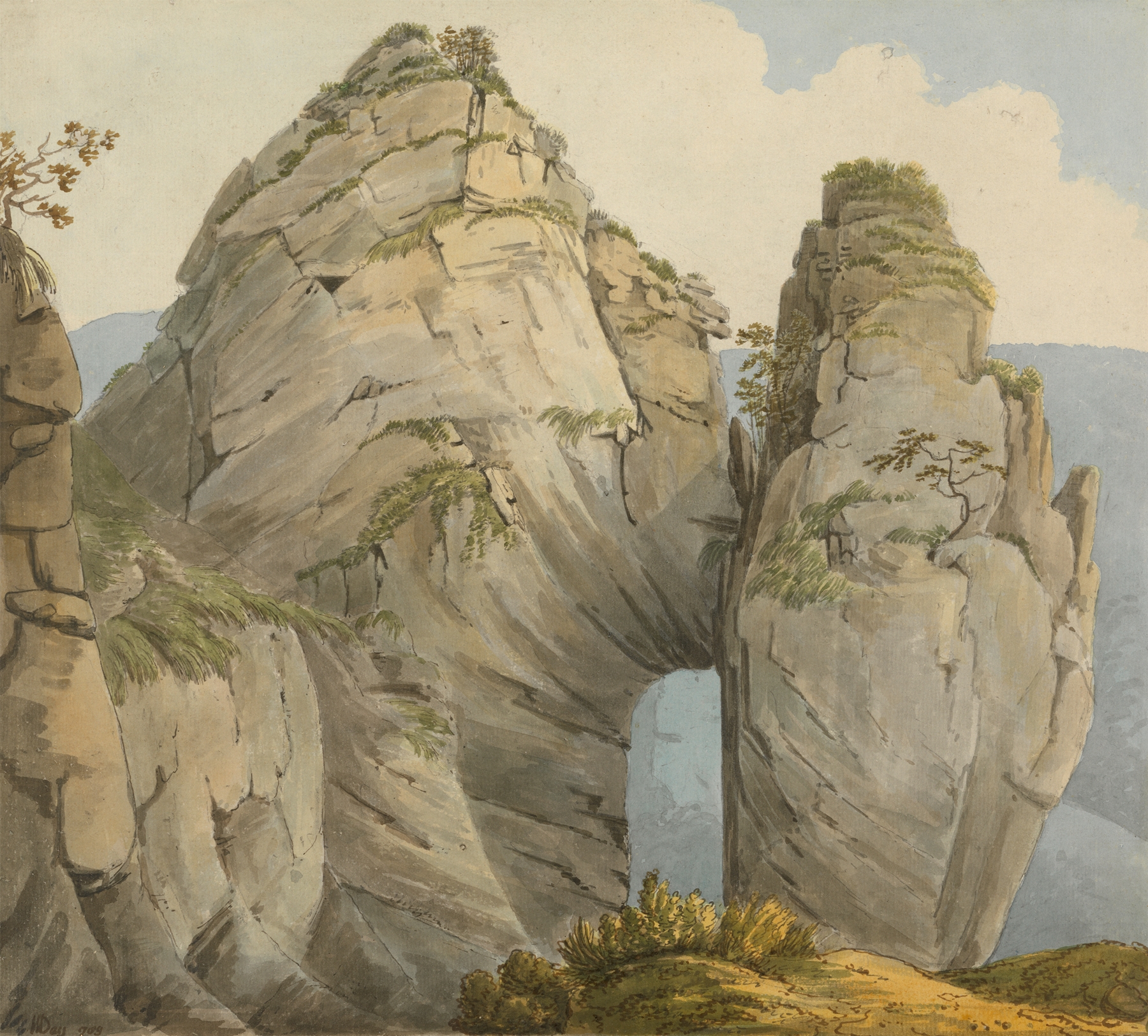 Renard’s Hole, Dovedale, Derbyshire by William Day
