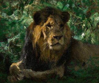 Resting Lion by Wilhelm Kuhnert