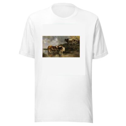 Rinder an der Tränke by Anton Braith T-Shirt