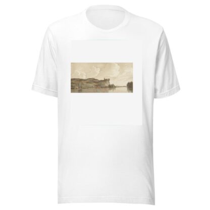 Rivierlandschap met Chokier aan de Maas by Hendrik Abraham Klinkhamer T-Shirt