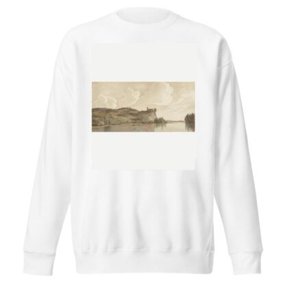 Rivierlandschap met Chokier aan de Maas by Hendrik Abraham Klinkhamer Sweatshirt