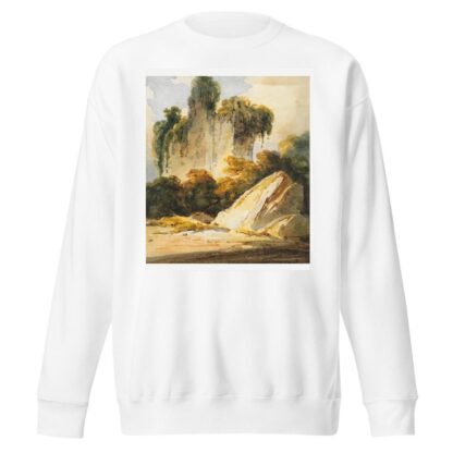 Rocks and overgrown masonry, Bengal by George Chinnery Sweatshirt